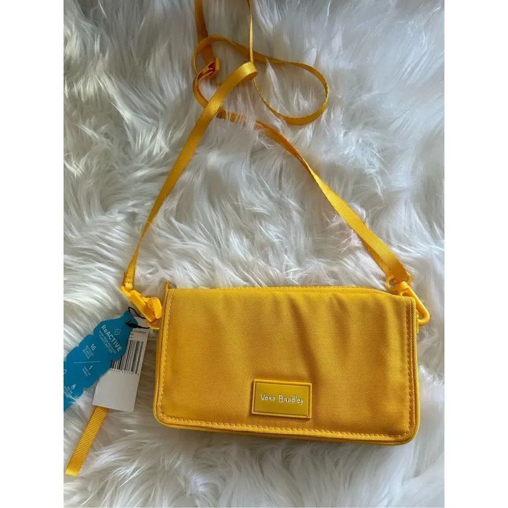Vera Bradley yellow crossbody wallet